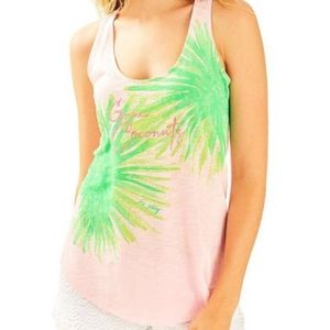 Lilly Pulitzer Cordelia Gone Coconuts Tank Top Size L